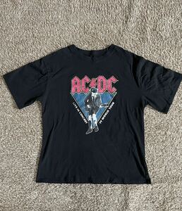 AC/DC ライブTシャツ　バンドTシャツ　ツアーTシャツ　バンT 半袖 黒 半袖Tシャツ Tシャツ 