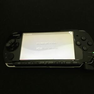 【W574】Playstation Portable 3000 ブラック 本体のみ ソフト付/起動確認済 バッテリー 充電器無 プレイステーションポータブル 