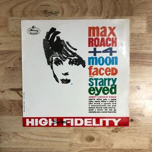 LP 200gram重量盤!! MAX ROACH +4 マックス・ローチ/MOON FACED AND STARRY EYED[Mercury'60年作:国内キング盤:ペラジャケ:MC 3033/\1.700]