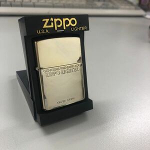 【未使用品】オイルライター ジッポ Zippo ヴィンテージ　レア　GENUINE/WINDPROOF CARA COAT ゴールドシルバー　XI made in USA 1995年