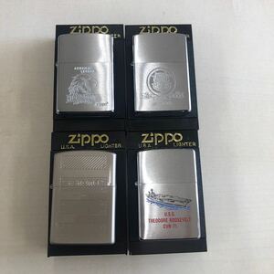 【新品未使用】4個セット　ZIPPO ジッポ オイルライター 2001 XVI 2000 made in USA ヴィンテージ　レア？喫煙具 ジッポー Zippo 