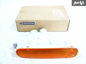 ★未使用品★ 日産 純正 S14 シルビア 前期 フロント バンパー ウインカー コーナーレンズ 右 右側 運転席側 ICHIKOH 3350 26134-65F01 F-1