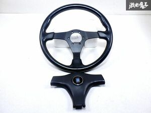 FET正規品 NARDI ナルディ GARA3 レザー ステアリング ハンドル 約360ｍｍ ボス取付対角穴間約74ｍｍ 3本スポーク 旧車 AE86 JZX100 M-3-4