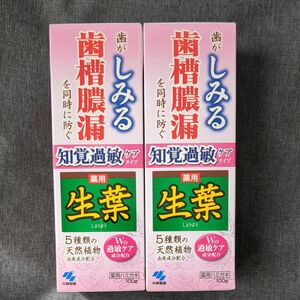 生葉 薬用歯磨き 知覚過敏ケアタイプ 100g　　　　　　【2個セット】