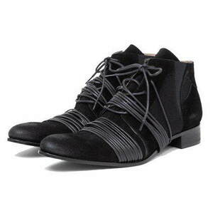 4.4万 新品 トルネードマート S 黒ブラック スパイラルコード シューズ 紐巻 日本製 TORNADOMART 靴 ブーツ