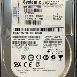 S60406207 IBM 1TB SAS 7.2K 2.5インチ HDD 10点セット【中古動作品、複数出品】の画像4