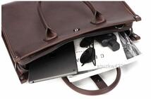 【GB5】ビジネスバッグ ハンドバッグ ショルダーバッグ 斜め掛け メンズバッグ カバン PC収納 A4対応 通勤 通学 軽量 大容量 レザー_画像9
