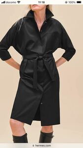  Hermes *2024 spring summer most new work * shirt dress * dress regular new goods black 36 cheap 