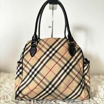 【希少】バーバリーブルーレーベル Burberry Blue label ハンドバッグ ノバチェック キャンバス トート レディース ベージュ ミニ _画像1