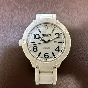 【中古】ニクソン NIXON 腕時計 CERAMIC 51-30: ALL WHITE NA147126-00 オールホワイト 自動巻き 裏スケ AT セラミックの画像7