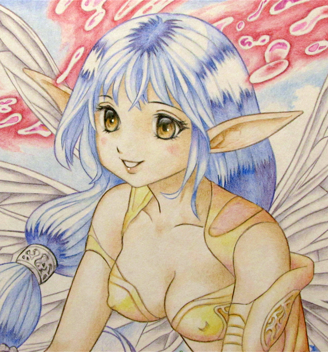 Handgezeichnete Illustration, originales handgezeichnetes Unikat ☆ Fairy Forest 2 ☆, Comics, Anime-Waren, handgezeichnete Illustration