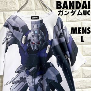 美品　BANDAI バンダイ　機動戦士ガンダムUC フルパネルTシャツ　Lサイズ