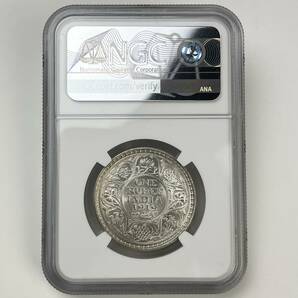◆1円〜 1919C MS63 英領インド 1ルピー 銀貨 NGC ジョージ5世 アンティークコイン 貨幣 硬貨 銀貨 金貨 世界 (管理C37)の画像4