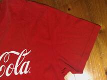 ☆色落ち有☆コカ・コーラ☆Coca/Cola☆ロゴプリント 半袖Tシャツ コットンTシャツ M 赤 レッド_画像4