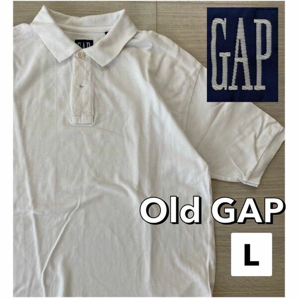 90s OLDGAP ギャップ 半袖 ポロシャツ コットン 刺繍 旧タグ