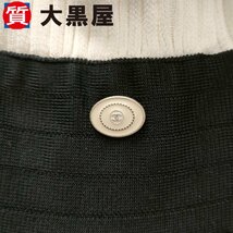 【大黒屋82】CHANEL シャネル ワンピース ミニ丈 モノクロ リボン 40 ホワイト ココマーク 春夏 ウエストマーク レーヨン_画像7