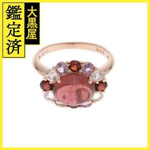 JEWELRY jewelry ring K18PG tourmaline 2.89/ multi 3.9g 12 number 2147400256106[207]