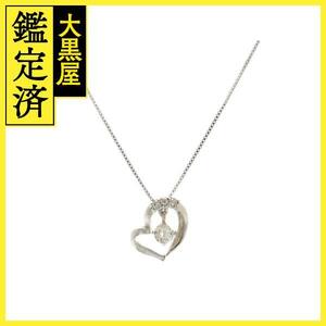 JEWELRY　ジュエリー　貴金属・宝石　ダイヤモンド　ネックレス　ハート　WG　ホワイトゴールド　約1.5g　2141300417902【200】