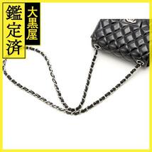 シャネル　CHANEL　ミニマトラッセ　チェーンショルダーバッグ　ブラック/SV パテントレサ　【471】IK_画像4