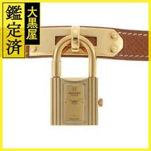 HERMES　エルメス　ケリーウォッチ　KE1.201　レディース　クォーツ　GP　レザー　【431】_画像1