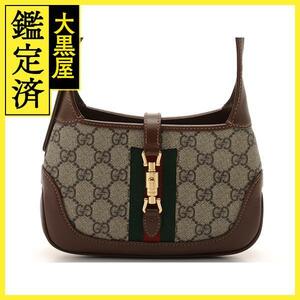 GUCCI グッチ　ジャッキー1961ミニバッグ ベージュ 　ブラウン　 PVC　カーフ　637092【431】2148103616747