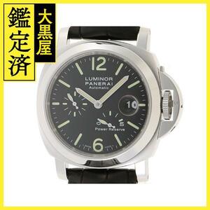 PANERAI パネライ　ルミノール　パワーリザーブ　PAM00090　ブラック　SS　ラバー/クロコダイルベルト　自動巻　【432】　