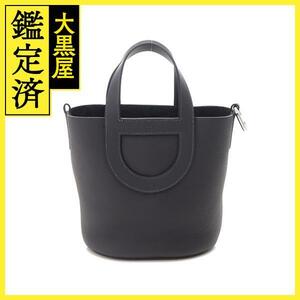 HERMES イン・ザ・ループ 18　 キャバン（ネイビ-系） クレマンス×スイフト シルバー金具　B刻印　2023年頃未使用品【472】AH