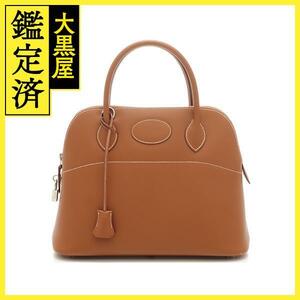 HERMES エルメス ハンドバッグ ボリード31　ゴールド　ヴォーエプソン　シルバー金具　口L刻印（2008年頃製造）【431】