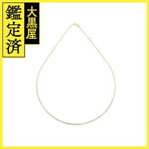 JEWELLRY　貴金属・宝石　チェーンネックレス　K18　YG　イエロゴールド　約0.9g　約40cm　2147100510621【200】