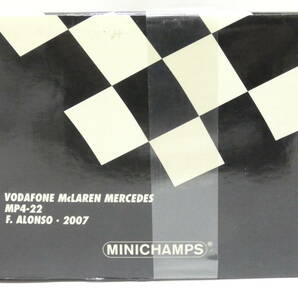 7228T/未使用★ミニチャンプス 1/18 ボーダフォン マクラーレン メルセデス MP4-22 F.Alonso Showcar 2007 #1の画像5
