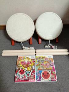 太鼓の達人Wii 太鼓の達人Wii超ごうか版 太鼓とバチ2個セット☆バンダイナムコ純正 専用コントローラ WiiU