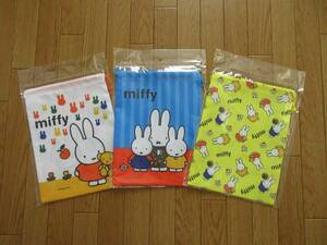 miffy Miffy pouch 3 pattern set large size size pouch case Dick * bruna ...