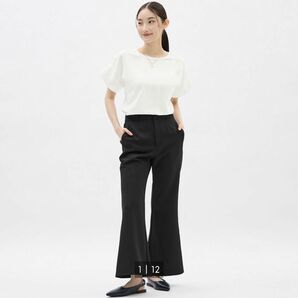  ストレッチフレアパンツB+EC(丈短め68.0cm) gu l 丈短め　ジーユー　 UNIQLO ユニクロ　ブラック　黒