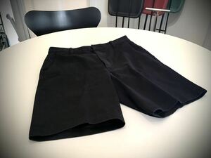  rare ANATOMICA short pants black 32 TRIM-FIT SHORT hole Tomica trim Fit short pants 
