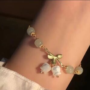 値下げ ブレスレット グリーンビーズ