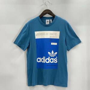 【美品】 adidas アディダス　Ｔシャツ　レディース　青緑　ブルーグリーン　綿100％