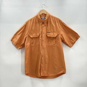 Columbia コロンビア　アウトドアシャツ　XLサイズ　オレンジ　メンズ　半袖