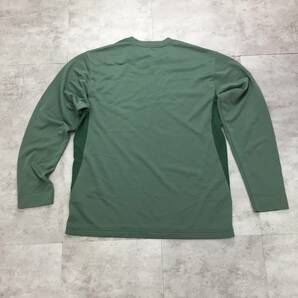 mont-bell モン ベル 長袖シャツ ロゴ柄 メンズ グリーン 緑 サイズの画像2