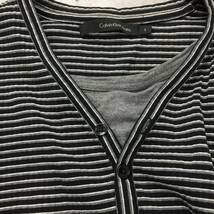 Calvin Klein Jeans カルバン クライン ジーンズ 長袖シャツ ボーダー柄 メンズ ブラック 黒 サイズ_画像9