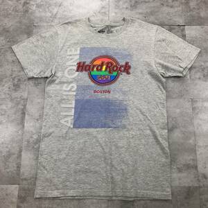 Hard Rock CAFE ハード ロック カフェ ロゴ柄 Ｔシャツ グレー 灰色 メンズ Mサイズ