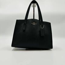 1円～【入手困難品】 定価10万円 コーチ COACH トートバッグ ビジネスバッグ ショルダーバッグ 2way レザー メンズ レディース ブラック 黒_画像2