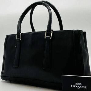 1円～【入手困難品】 定価10万円 コーチ COACH トートバッグ ビジネスバッグ ブリーフケース 2way レザー メンズ レディース ブラック 黒の画像1