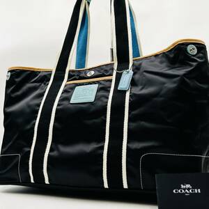 1円～【入手困難品】 定価10万円 コーチ COACH トートバッグ ビジネスバッグ ブリーフケース A4 2way レザー メンズ レディース ブラック 