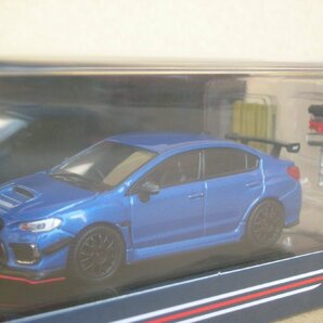 ホビージャパン 1/64 スバル WRX STI RA-R オプション装着車/エンジンディスプレイモデル付 WRブルーパール 完成品ミニカーの画像2