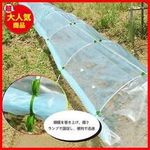 【驚安！数量限定！】 苗を栽培するための園芸用品 防虫 耐寒 組み立て簡単 38cmファイバーポール18本付き ビニールトンネル 栽培 トンネル_画像4