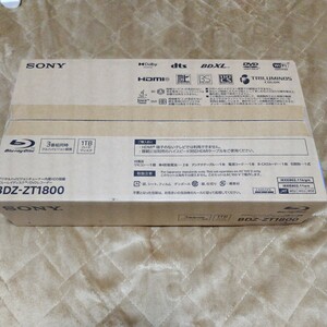 レア 希少 新品未開封 SONY BDZ-ZT1800 ブルーレイレコーダー ソニー 3チューナー 1TB フルハイビジョン録画 