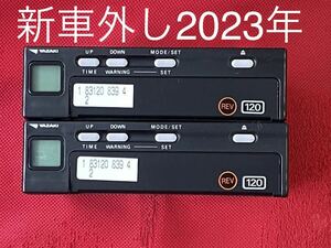 新車外し 2台セット 2023年 矢崎 アナログ タコグラフ 120 ATG21-120W.120 D　レボタコ　REV　回転付　120W-RS 送料無料 アルコール消毒済