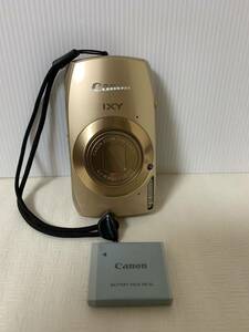 Canon IXY PC1682 キャノン イクシー デジタルカメラ/デジカメ 本体+充電池/ゴールド系/部品取り用/状態動作未確認/擦れ等/ジャンク扱い