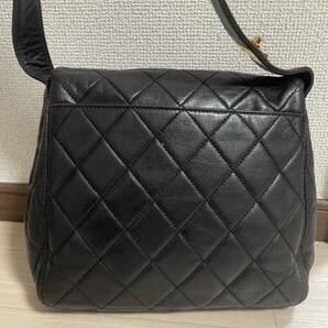 【真贋済】CHANEL シール 有 CHANEL シャネル マトラッセ ラムスキン レザー ハンドバッグ ミニ トートバッグ ブラック の画像2