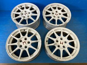 DC2、DB8　インテグラタイプR　98spec　純正　ASAHI TEC HONDA MOTOR 16インチ 16×7JJ +50 PCD114.3/5H 中古4本　EK9,ZF12,DC5,EP3　流用